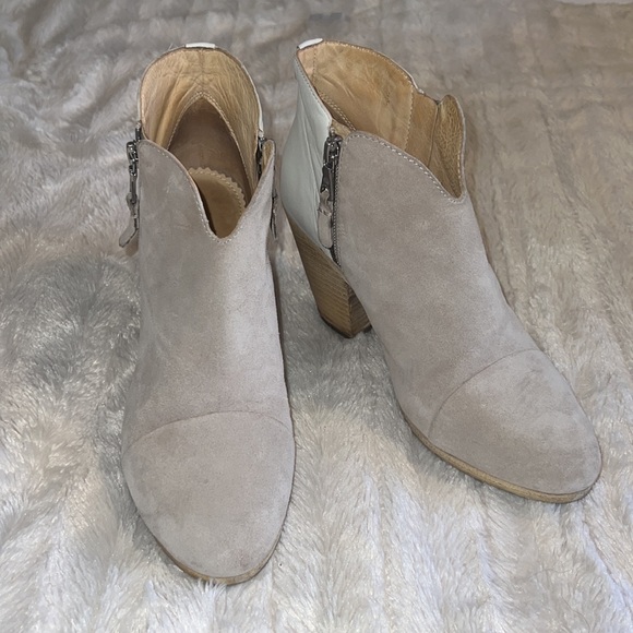 Rag & Bone Two-Tone Margot Suede Leather Ankle Boots - Picture 3 of 9